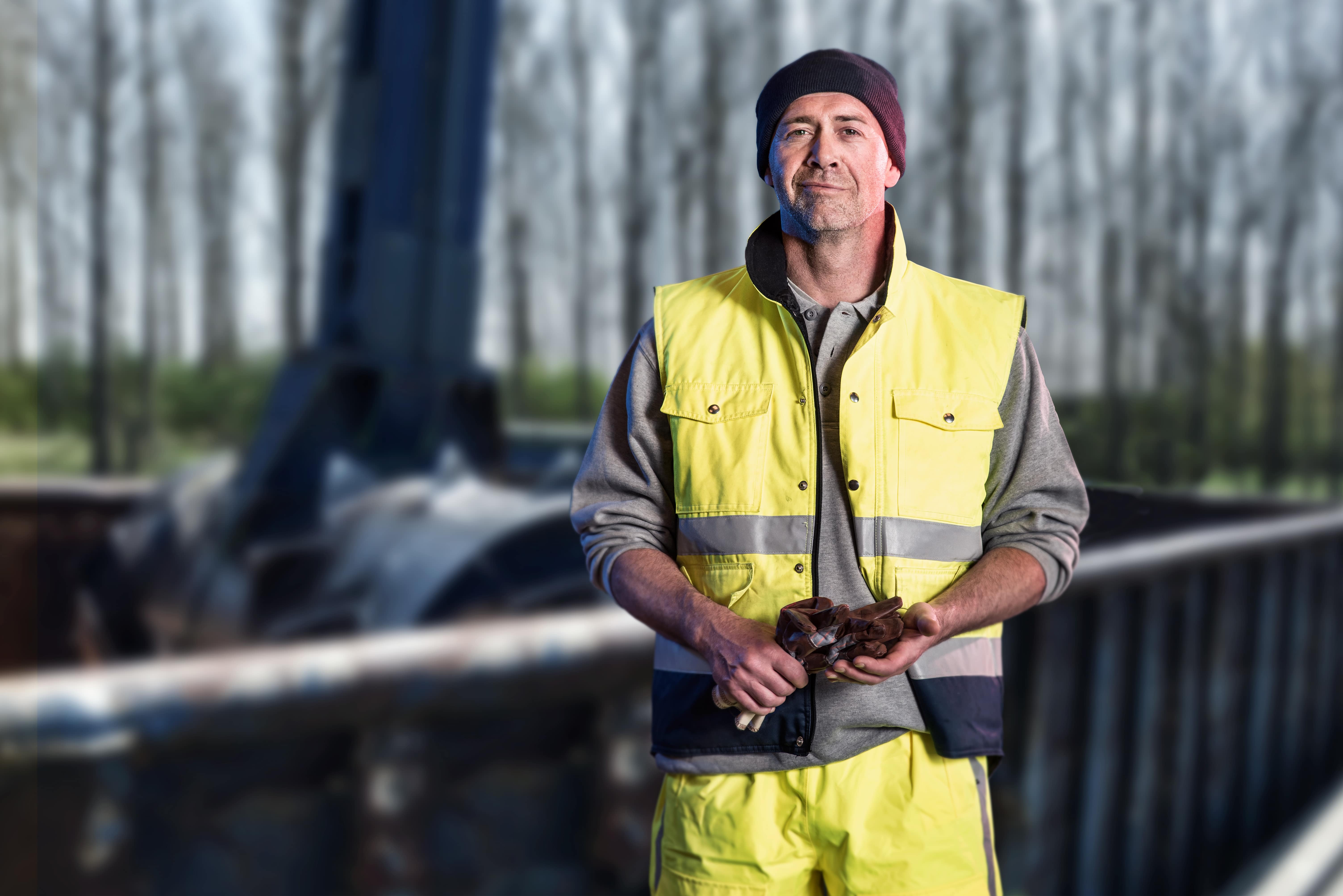 belader buiten aan het werk